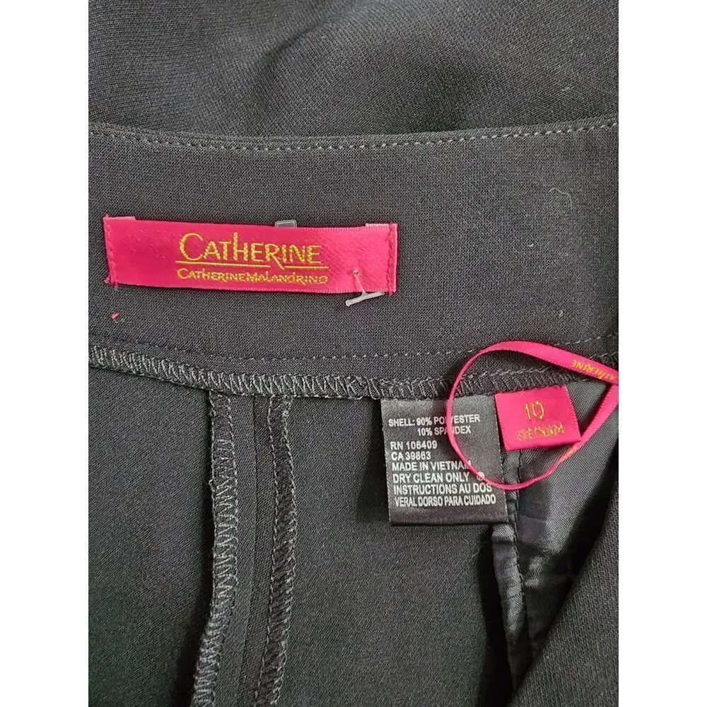 Catherine Malandrino Pleated Front Dress Shorts Black Size 10 - Picture 4 of 4